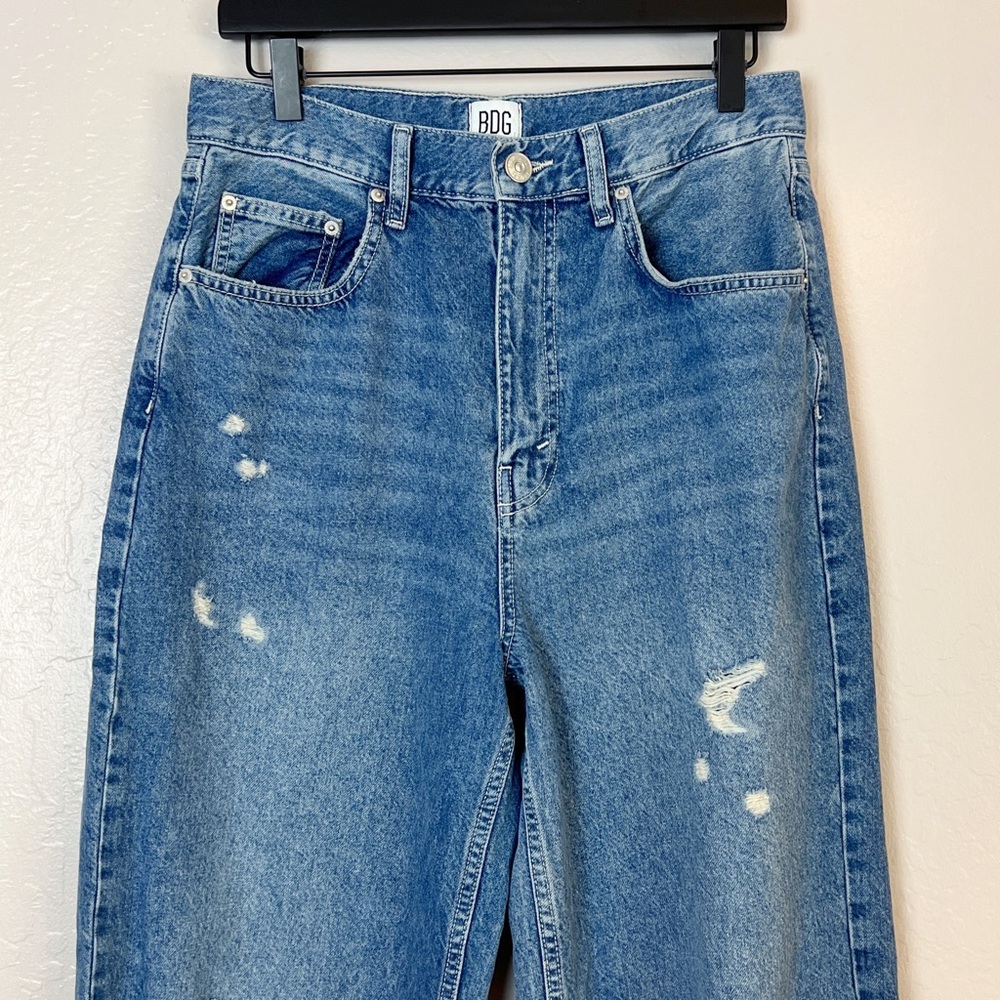 •BDG• Urban Outfitters‎ High Rise Baggy Jeans Size 30 100% Cotton Distressed - Picture 4 of 13